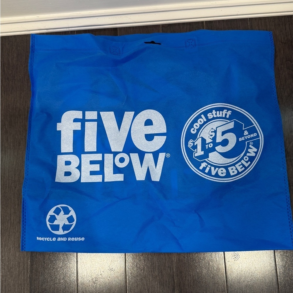 NWT Five Below Blue Reusable Tote Bag